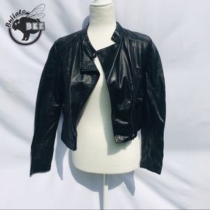 Forever 21 faux leather jacket with high neckline